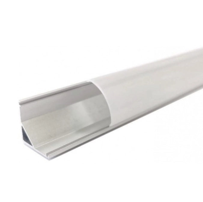 Profilo in alluminio per striscia led angolare grigio 12mm 2m