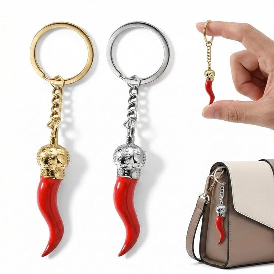 Sostituto di chiave con design unico - 2 pezzi - Materiale di alta qualità - Zaffera d'argento - Sostituto di chiave con anello