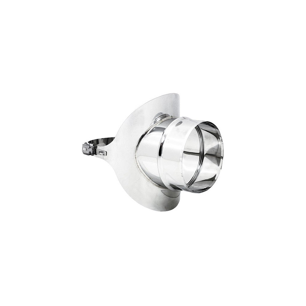 Raccordo a sella da 130mm in acciaio inox aisi 304