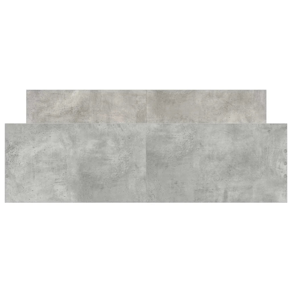 Giroletto con Testiera e Pediera-Struttura Letto Grigio Cemento 120x200 cm