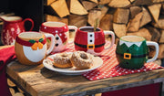 1 Pezzo Tazzone Tazza Latte Natale Christmas Folks 460 cc Tognana 4 Decori