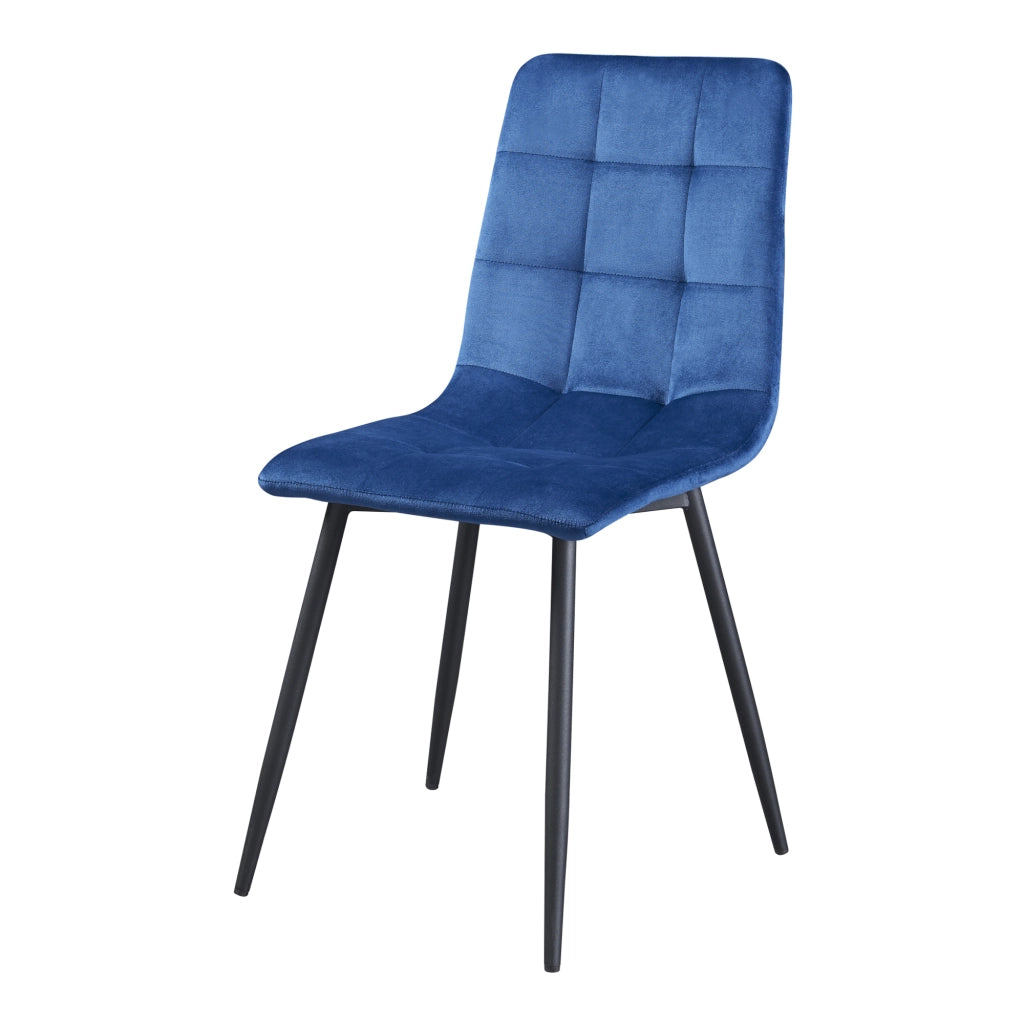 Set Lexnitz di 2 Sedie da Sala Pranzo Effetto Velluto Blu Scuro [en.casa]