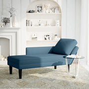 Sdraio con Cuscino e Bracciolo Destro in Velluto Blu CFW8233790