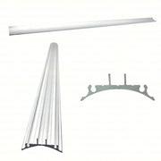 1 METRO DI PROFILO IN ALLUMINIO PER ILLUMINAZIONE STRISCIA STRISCE A LED PF008
