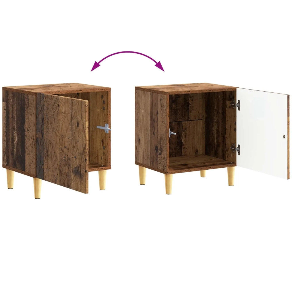 Comodino | Armadio da Notte | Mobiletto da notte Legno antico 43 x 34,5 x 50 cm Legno ingegnerizzato