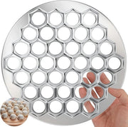 Moldia Plus - Forma per pelmeni e ravioli con 37 fori, ravioliformer, maker di pelmeni russi, pelmeni in lega di alluminio, sacchetti di impasto per maker di dumpling per cucina e cottura