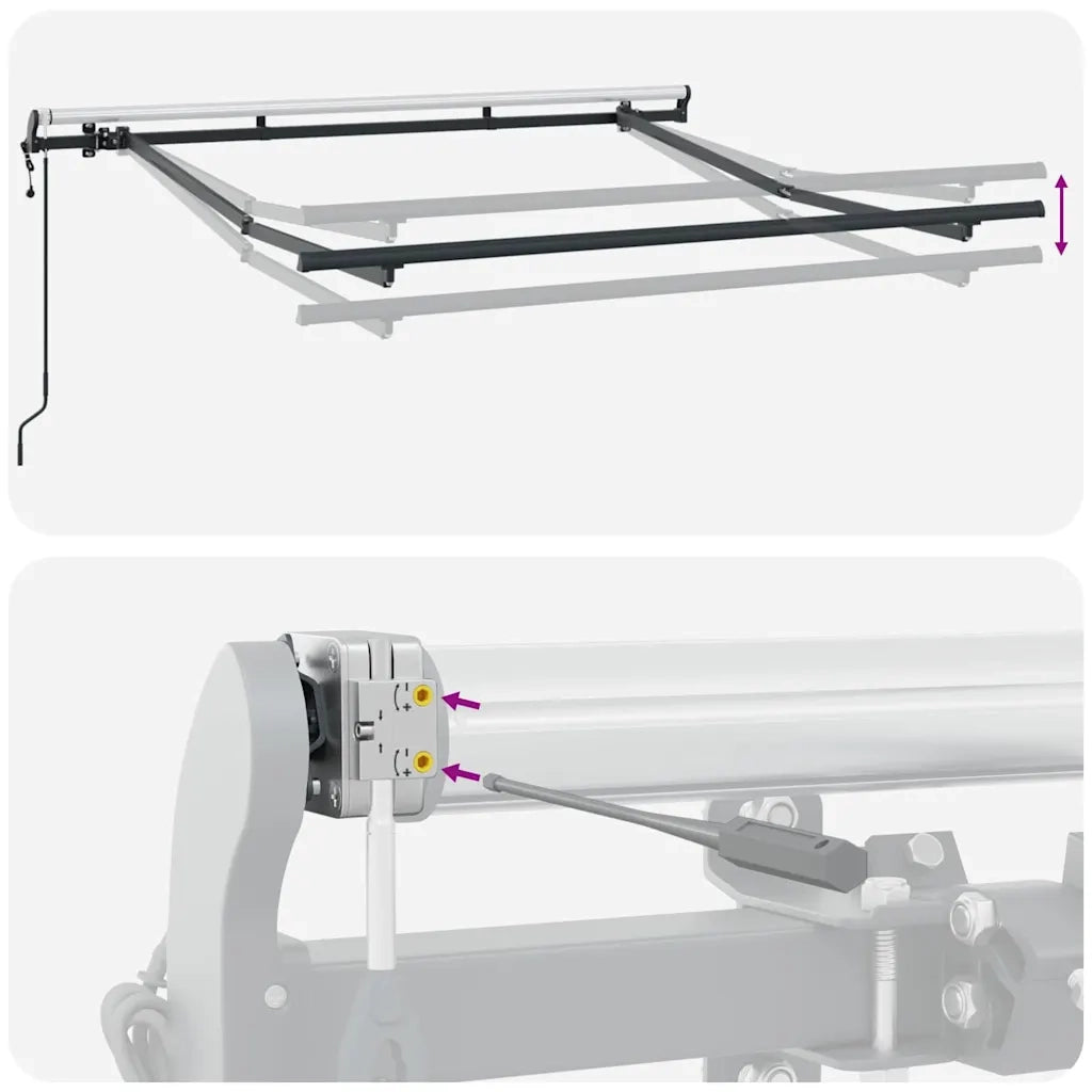Struttura della tenda Antracite 2,5 x 2 m Metallo 42002552