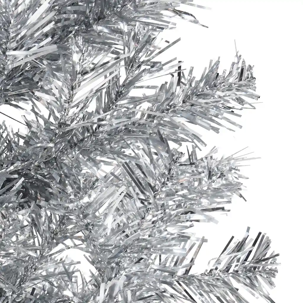 Albero Natale Artificiale Sottile a MetÃ  Supporto Argento 120cm cod mxl 20375