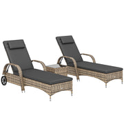 Set 2 Lettini Bagnosole con Materasso e Tavolino ¨C zephmum ¨C Grigio Scuro