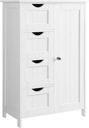 Cassettiere da bagno - Cassetto per bagno - Organizzatore - Bianco - Piastre in MDF - 55cm x 82cm x 30cm