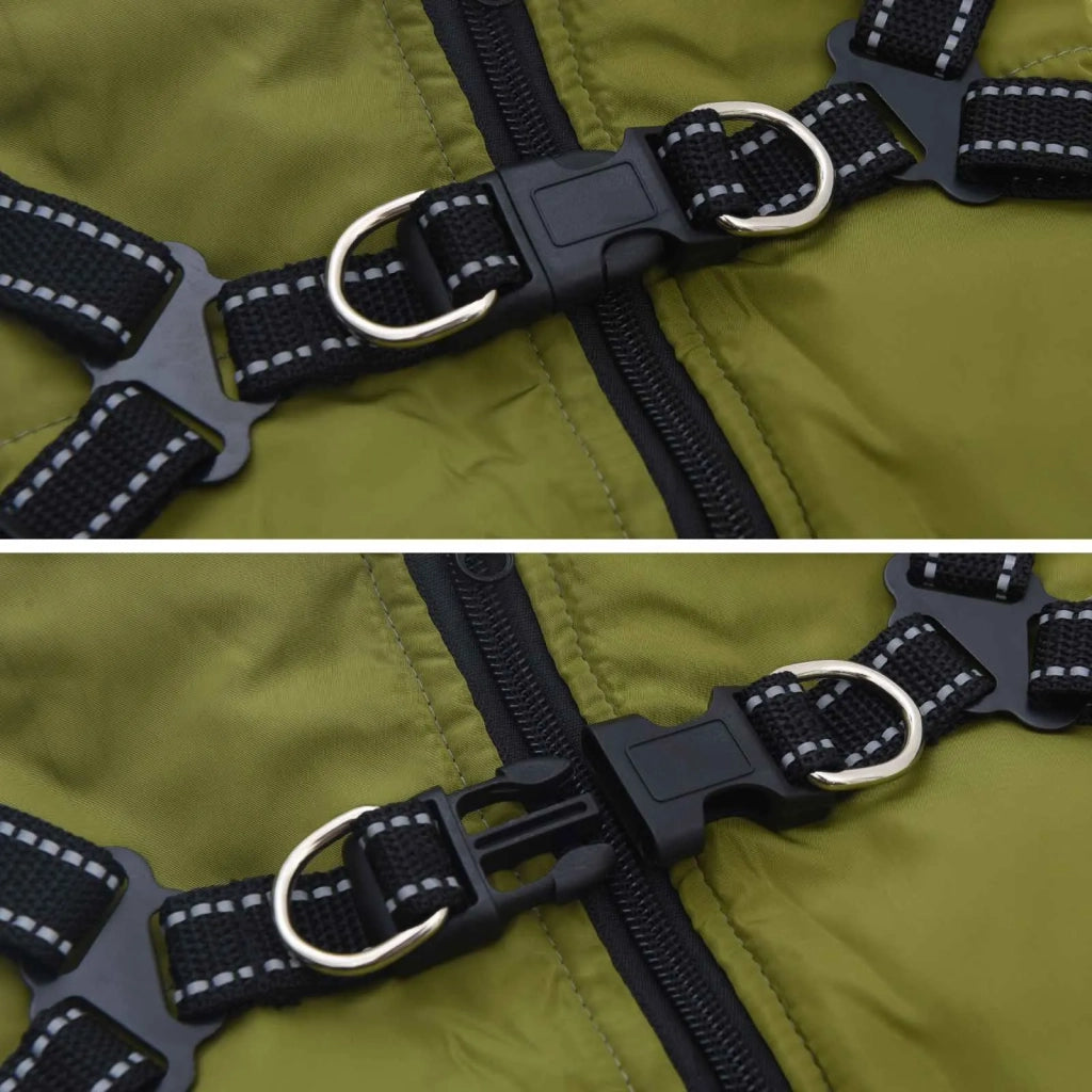Cappotto per Cani Verde militare L36 Pile e Poliestere CFW8025848
