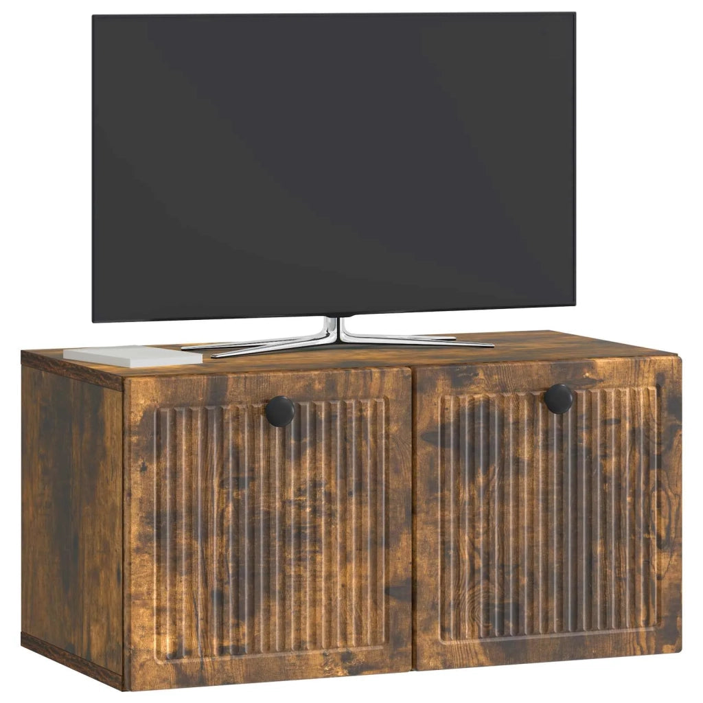 Mobile Porta TV da Muro Rovere Fumo 59,5 x 31 x 30 cm