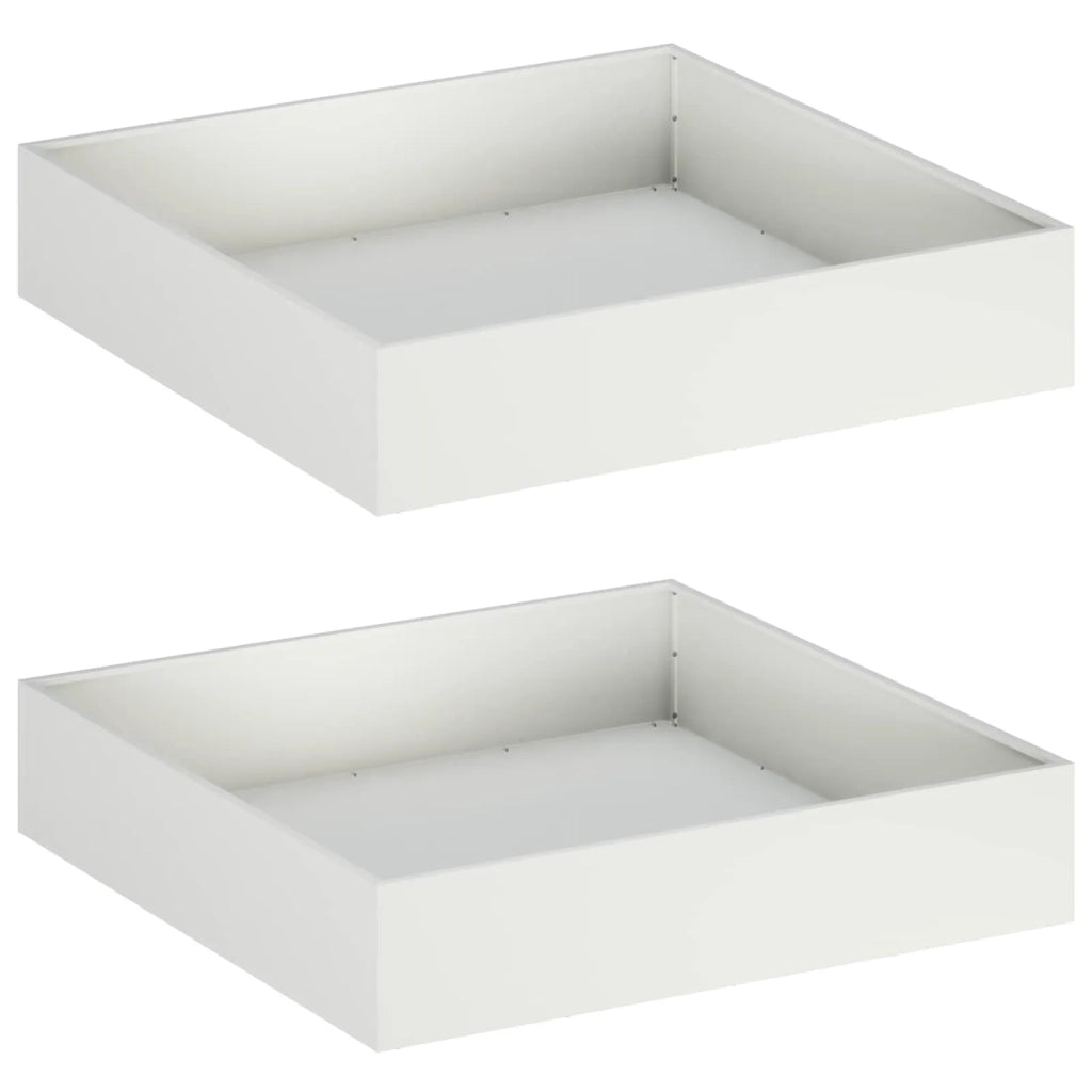 Vaso da giardino 2 pz Bianco 100 x 100 x 20 cm 8005025
