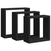 3 pz Mensole a Cubo da Parete | Mensola sospesa Bianche in MDF