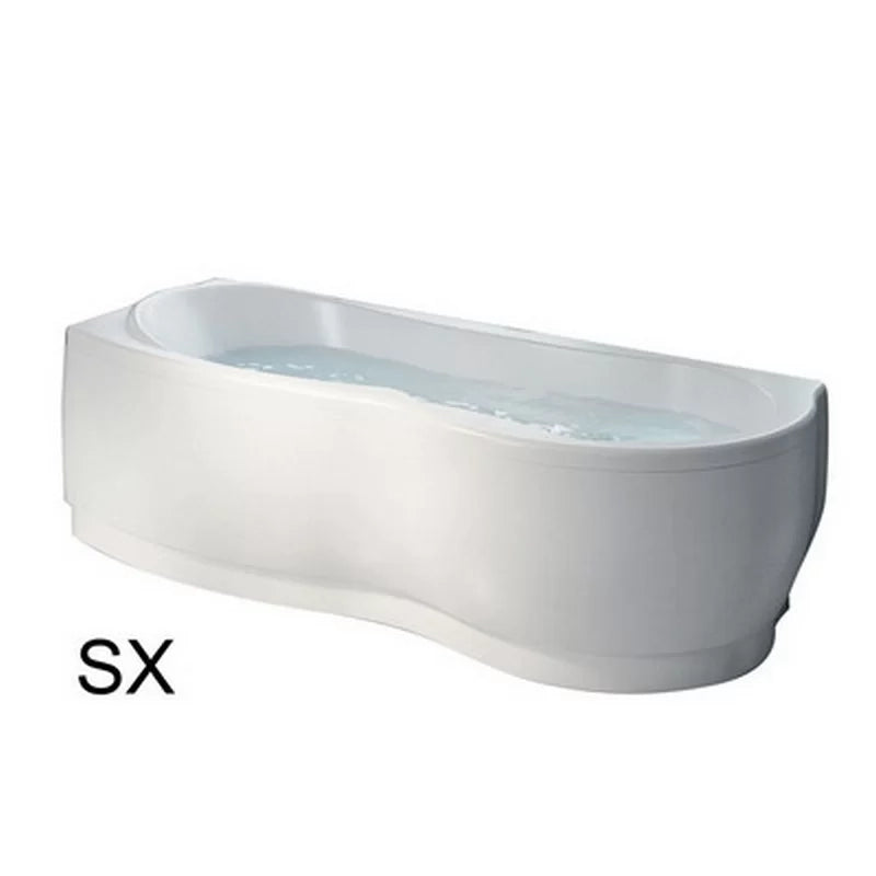 Vasca angolare 170x70 cm versione sx con telaio serie Venus