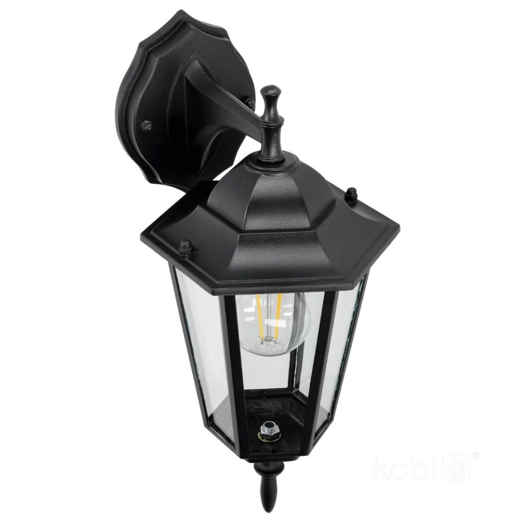 Applique esterno retrò nero E27 50W IP54 Kobi LO4102