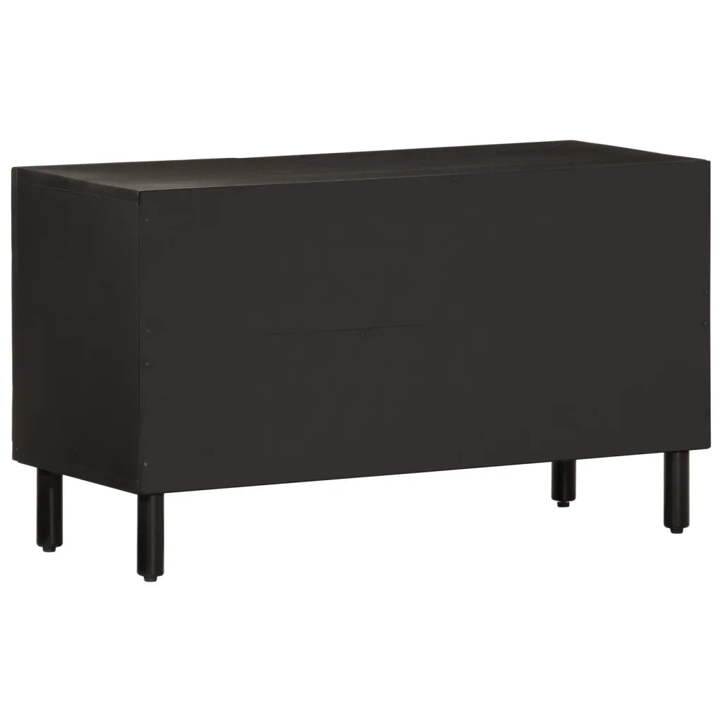 Mobile TV | Armadietto TV | Mobile Porta TV Nero 80x31x46 cm in Legno Massello di Mango