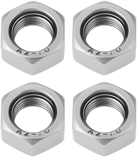 Moeren in Acciaio Inossidabile a 4 pezzi - M12 x 1,25 - Scorrevoli a Sinistra - Completi - Resistenti alla Corrosione