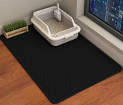 Matrice per gatto - Disegno con foro grande - Matrice per gatto impermeabile e antiscivolo - Materiale EVA - morbido e protettivo per le zampe - lavabile - nero - 55*75CM