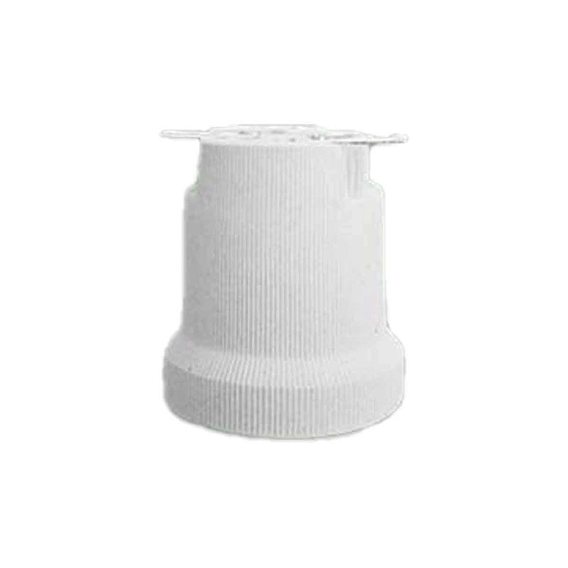 2 Pezzi Portalampade E40 Ceramica Porcellana con Viti per Fili e Gancio in Ferro 1500W