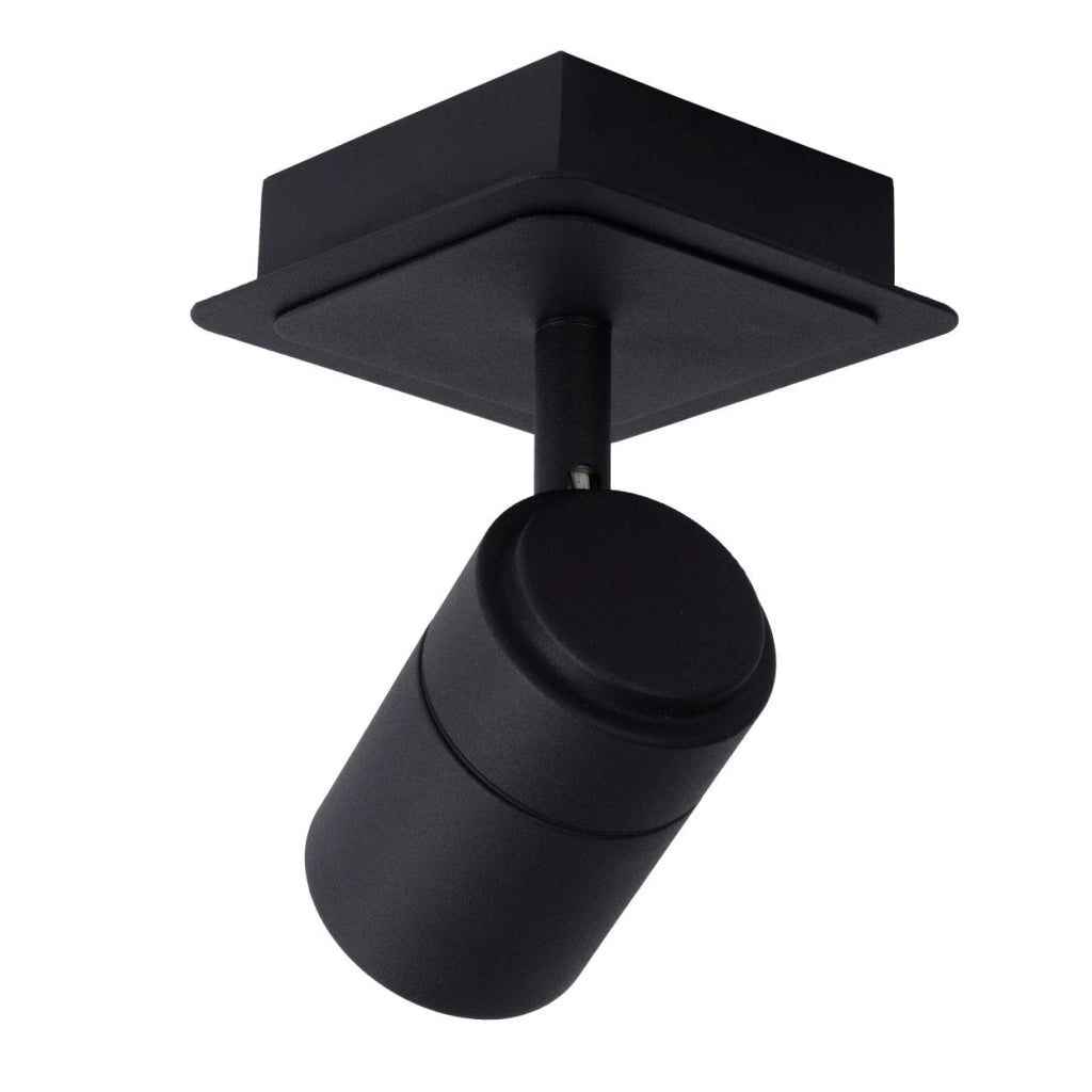 Faretto Lucide Lennart nero GU10 5W LED 3000K IP44