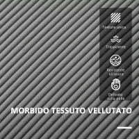 Divano 2 Posti con Spazio Contenitore e 2 Cuscini, in Tessuto Effetto Velluto e Legno, 140x63x79 cm, Grigio