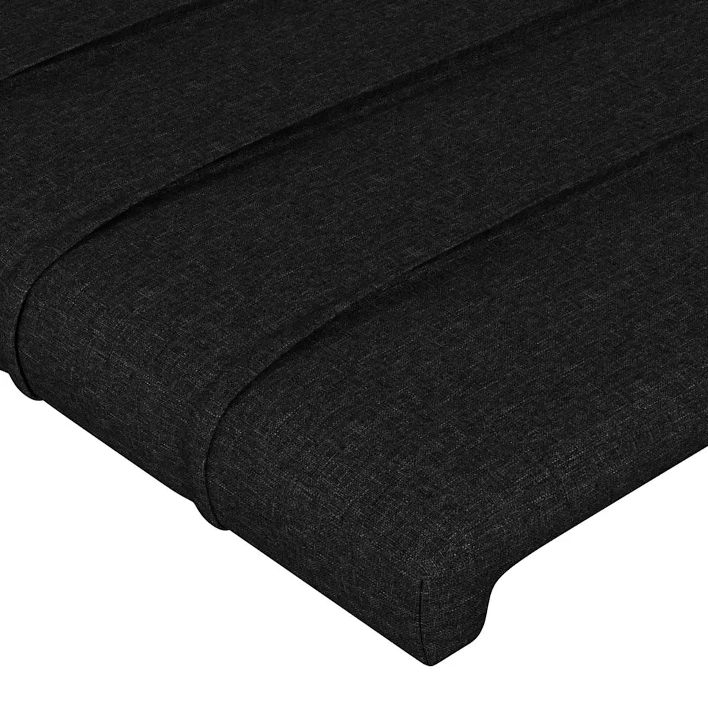 Testiera ad Orecchio Nera 93x23x78/88 cm in Tessuto 3117268