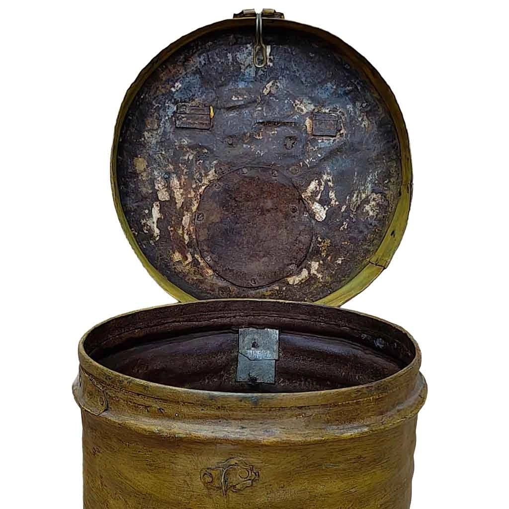 Baule in metallo artigianale 29x29x41h cm