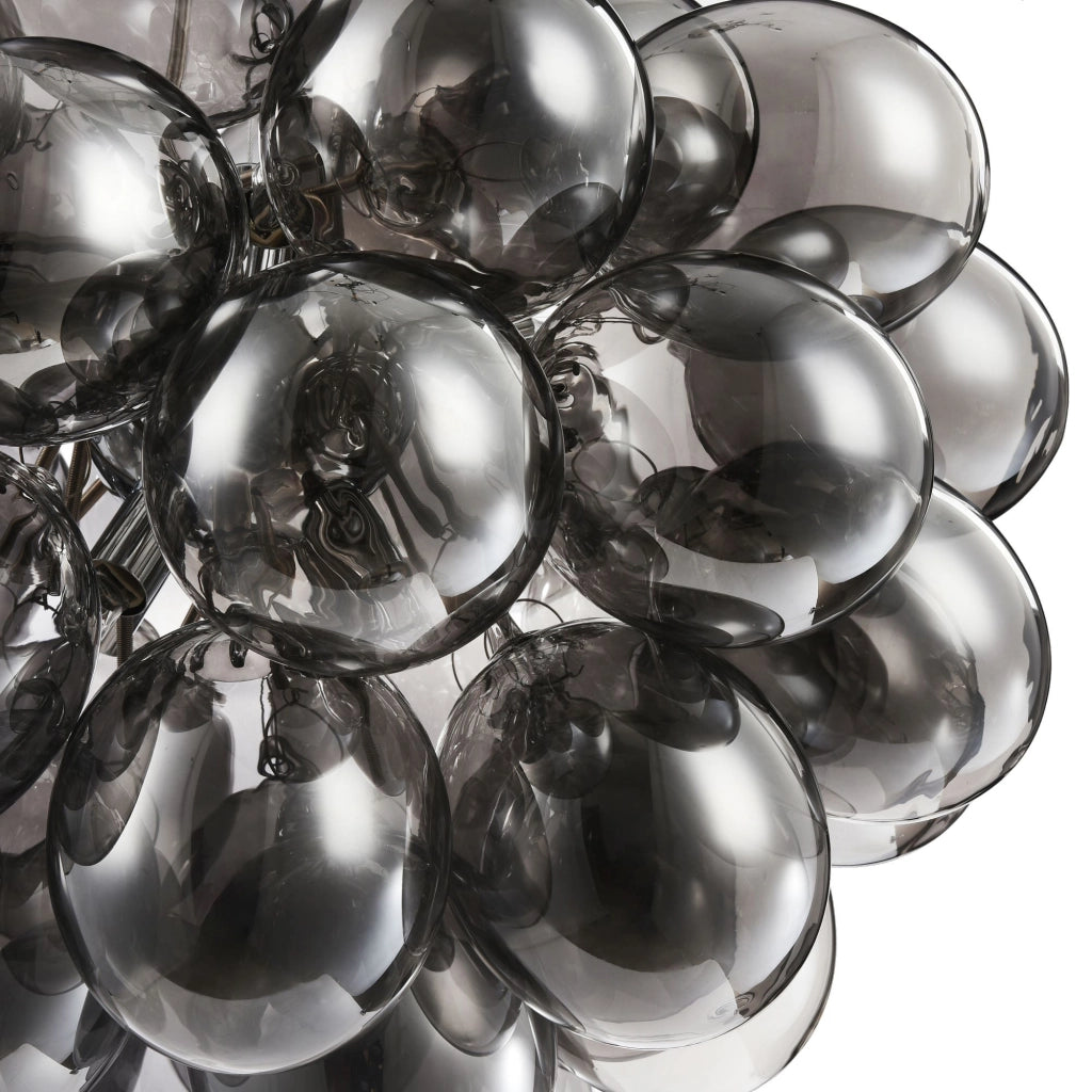 Maytoni Lampadario contemporaneo Baldo 8 luci G9 nichel metallo diffusore vetro fumè