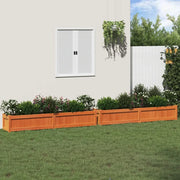 Fioriere da Giardino 2pz Marrone Cera Legno Massello di Pino 837499