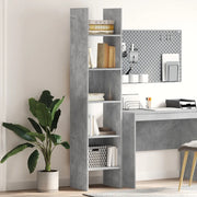 Libreria-Scaffale per Libri-Mobile di Stoccaggio Grigio Cemento 40x35x180 cm in Legno Multistrato 341953