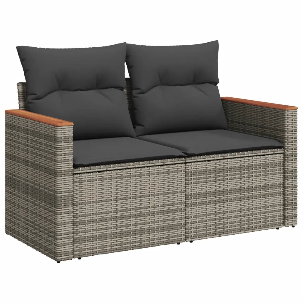 Set Divani da Giardino 13 pz con Cuscini Grigio in Polyrattancod mxl 114843