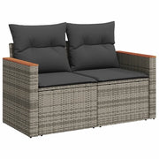 Set Divani da Giardino 13 pz con Cuscini Grigio in Polyrattancod mxl 114843