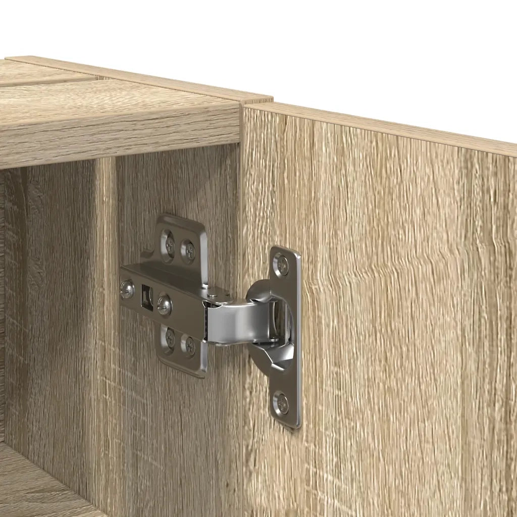 vidaXL Mobile da Bagno con Portarotolo Rovere Sonoma 20,5x22x72 cm