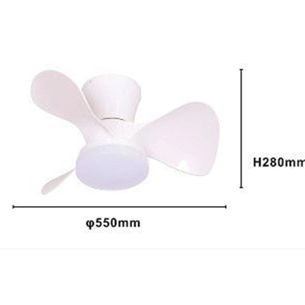 Trade Shop - Lampadario Plafoniera Ventilatore Soffitto Led Ip20 Luce 3000-6500k Bianco 42288 -