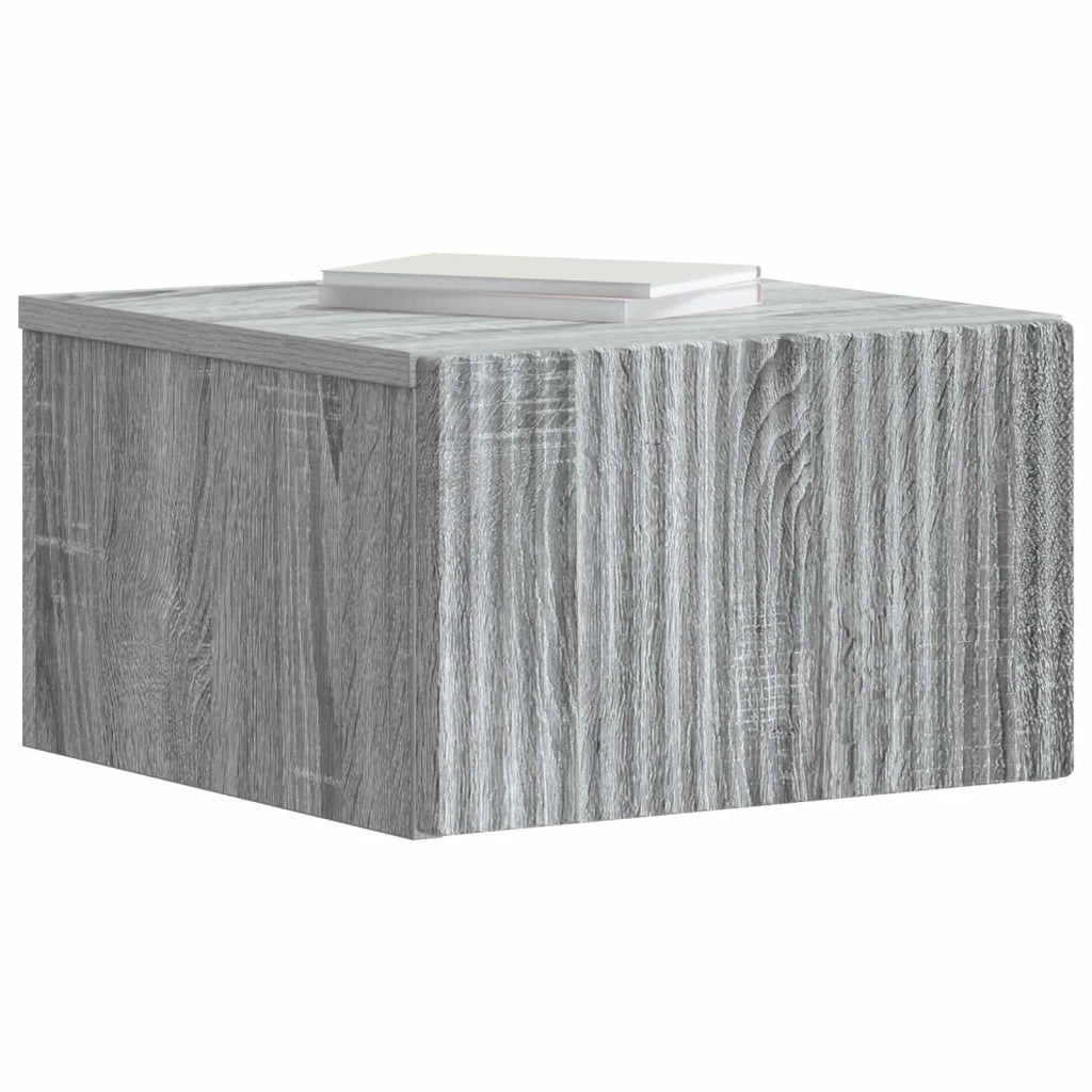 Mobiletto da notte a muro 2 pcs Grigio Sonoma 33 x 34,5 x 20 cm 898438