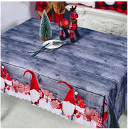 Tavolo da Natale in Plastica Reclinabile 150 x 180 cm - Lavabile - Resistente ai Macchiamenti - Multifunzionale - Atmosfera Festiva - Tavolo da Pranzo da Natale