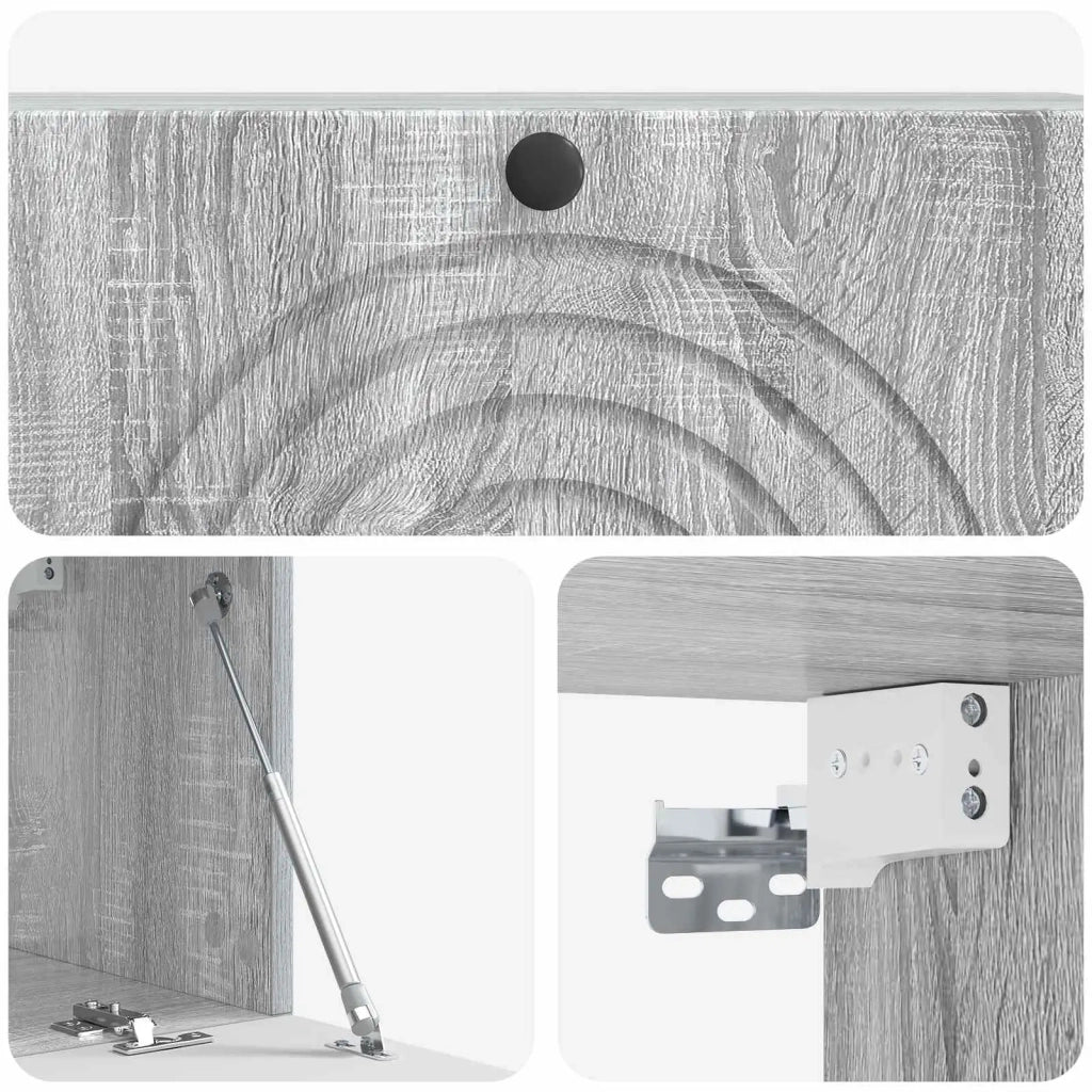 Mobile Porta TV da Muro Grigio Sonoma 98 x 31 x 30 cm