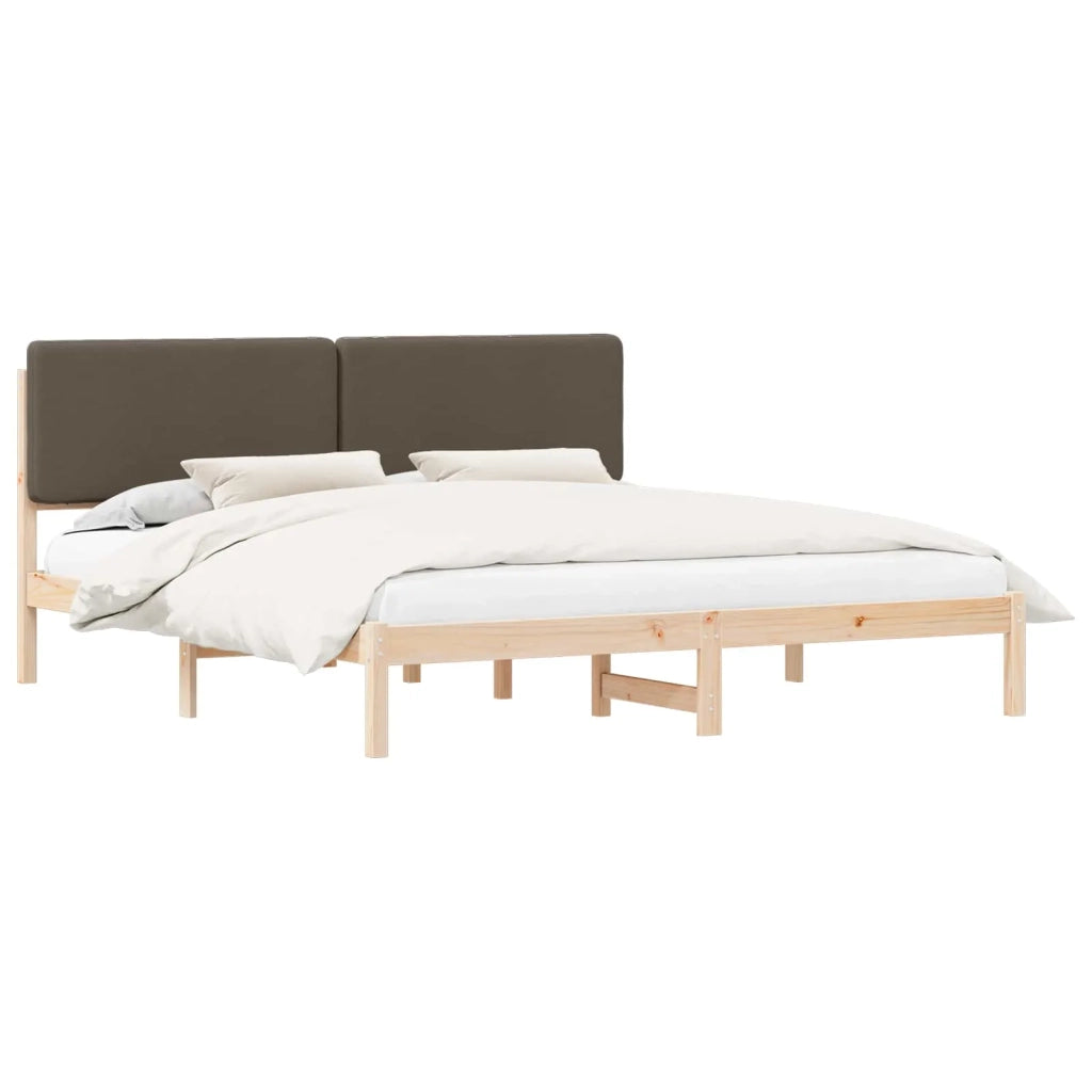 Letto con Testiera Rivestita Talpa 180 x 200 cm Pino massello
