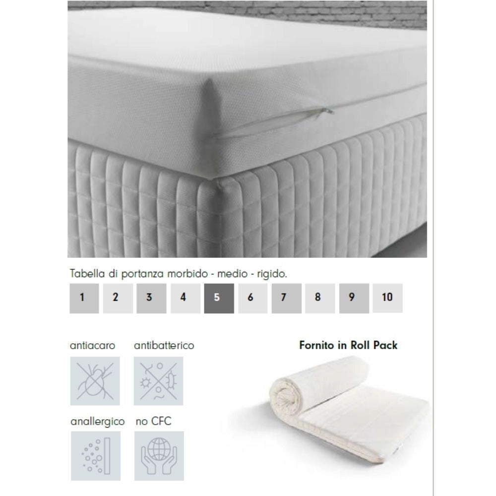 Materasso matrimoniale Gravity 160x190x15H antibatterico sfoderabile