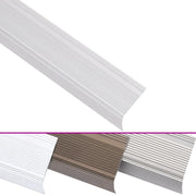 vidaXL Profili a L per Gradini 5 pz in Alluminio 100 cm Argento