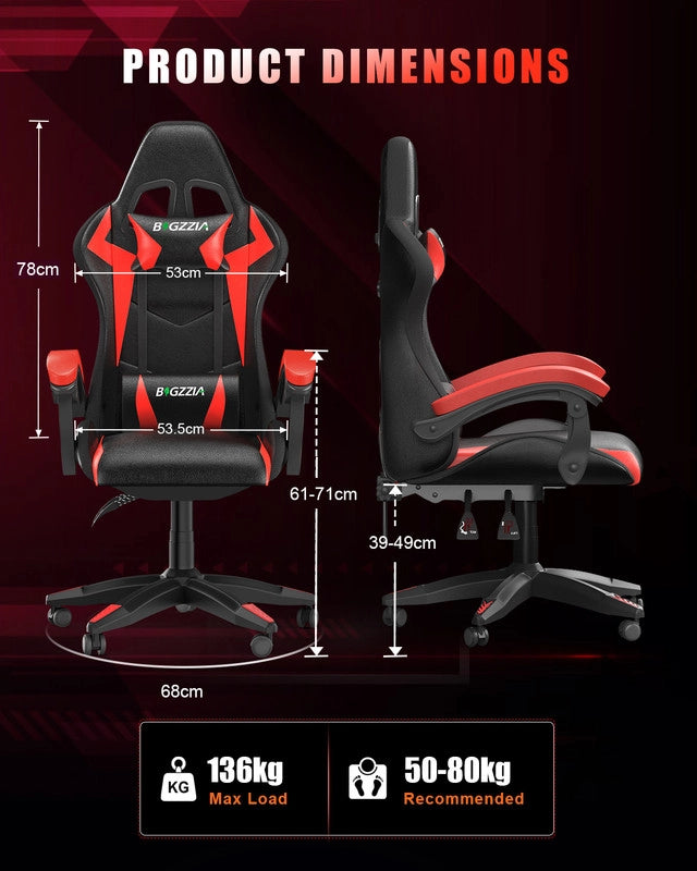 Sedia da gaming,  Sedia da gaming professionale con tecnologia LED RGB integrata, con poggiatesta, supporto lombare e braccioli