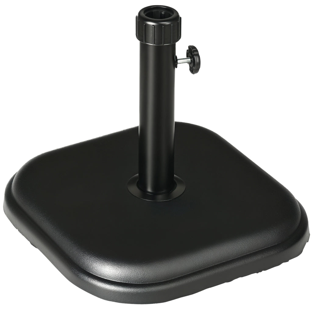 Base per Ombrellone da Giardino in Plastica e Cemento ¨C Zephmum ¨C 36x36x31 cm, Nero, 11 kg