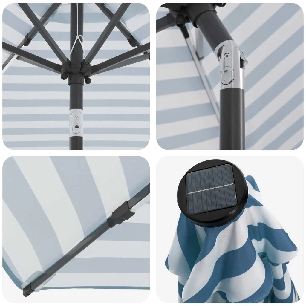 Parasol da Giardino con Luci LED 270 x 270 cm Poliestere 42036266