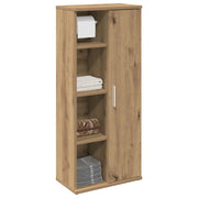 Mobile da Bagno con Portarotolo Rovere Artigianale 39x22x90 cm 858532
