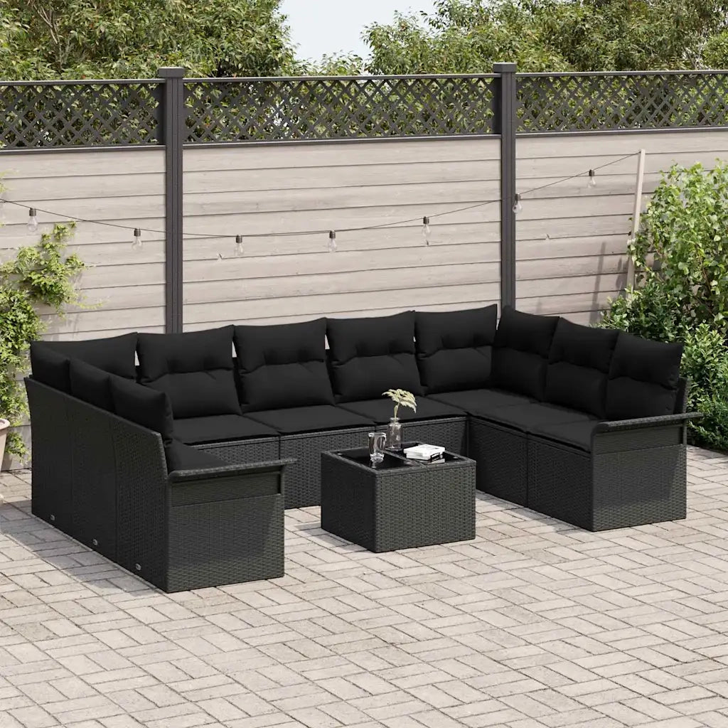 Set Divano da Giardino 10 pcs Beige polyrattan 3354202