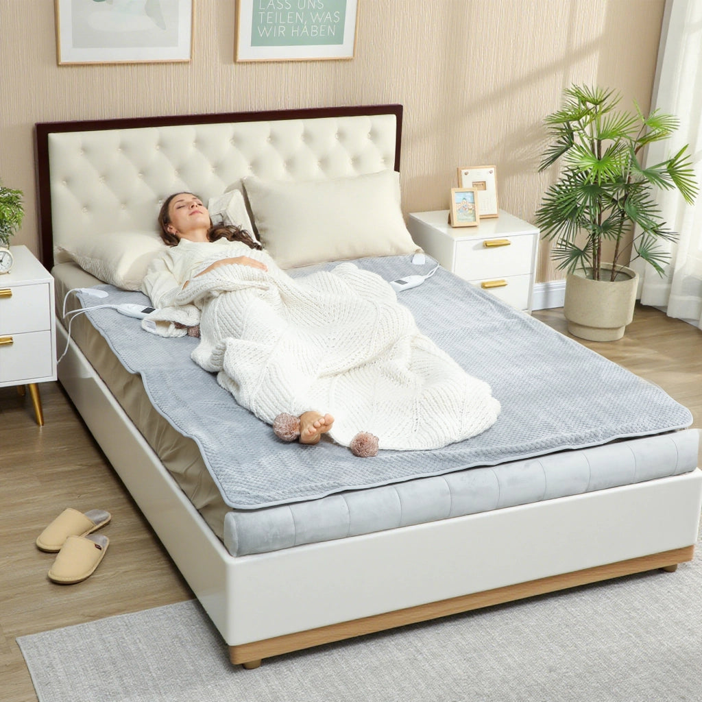 Scaldasonno Elettrico Grigio con Telecomando ¨C Zephmum ¨C 160x140 cm