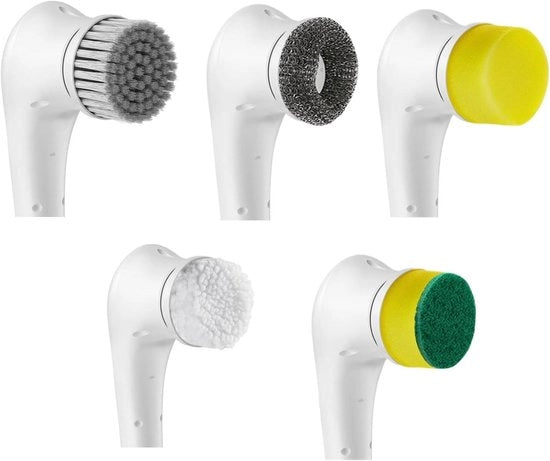 Spin Scrubber Elettrico con Testa Interchangeabile per la Pulizia della Doccia