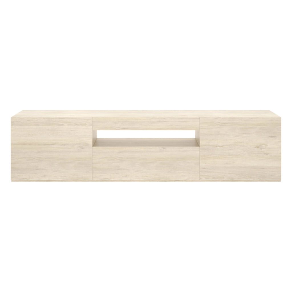 Burley, Mobile Porta tv 2 Ripiani, 42x200x48h cm Marrone Rovere