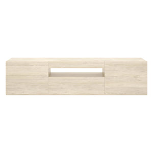 Burley, Mobile Porta tv 2 Ripiani, 42x200x48h cm Marrone Rovere